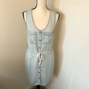 Harper Chambray Button Down Mini Dress